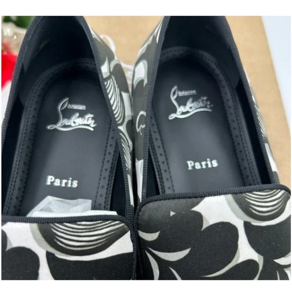 Christian Louboutin Mens dandelion flat black/white loafers size 46.5 Italy main image 7